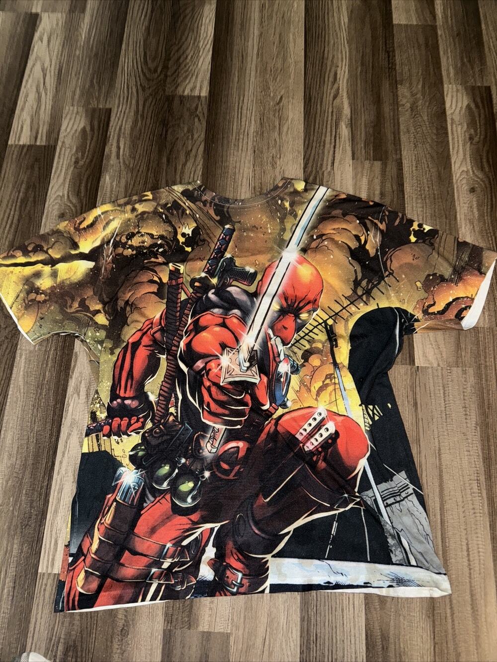 Custom All Over Print Deadpool T-Shirt 23x29 2XL